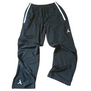 NIKE AIR JORDAN Joggers wide leg black Pants Men's L with Jumpman logo